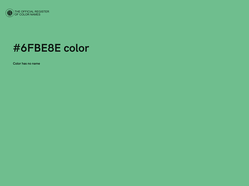 #6FBE8E color image