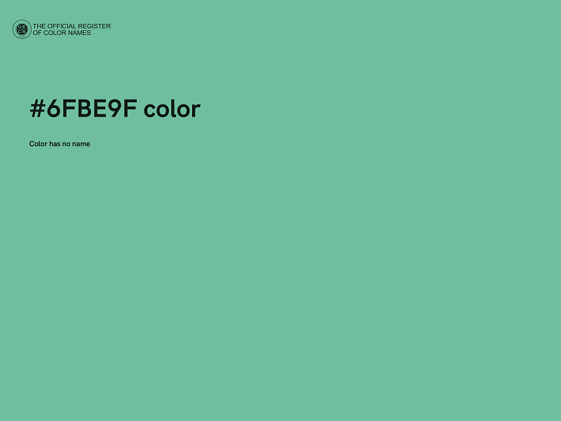 #6FBE9F color image