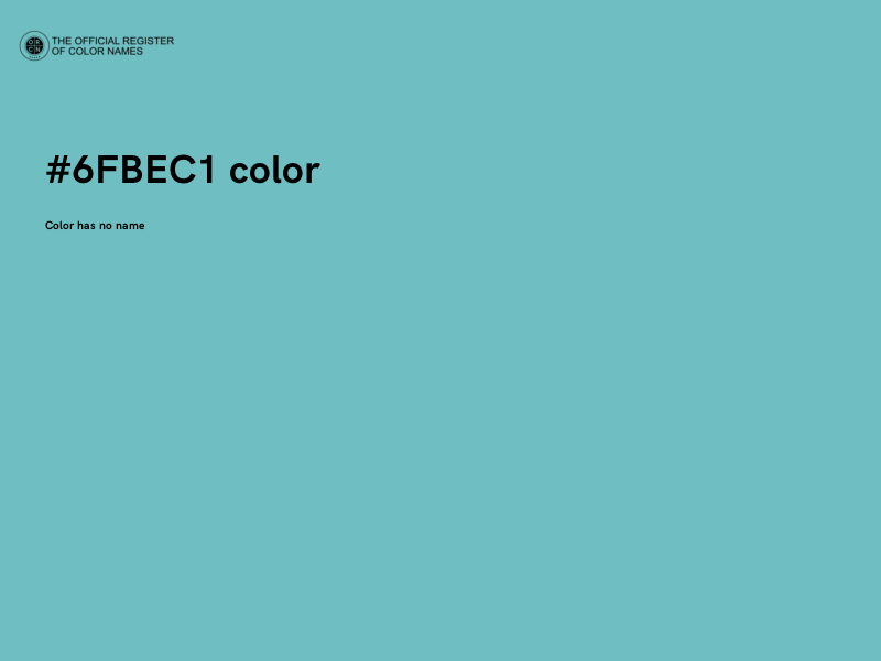 #6FBEC1 color image