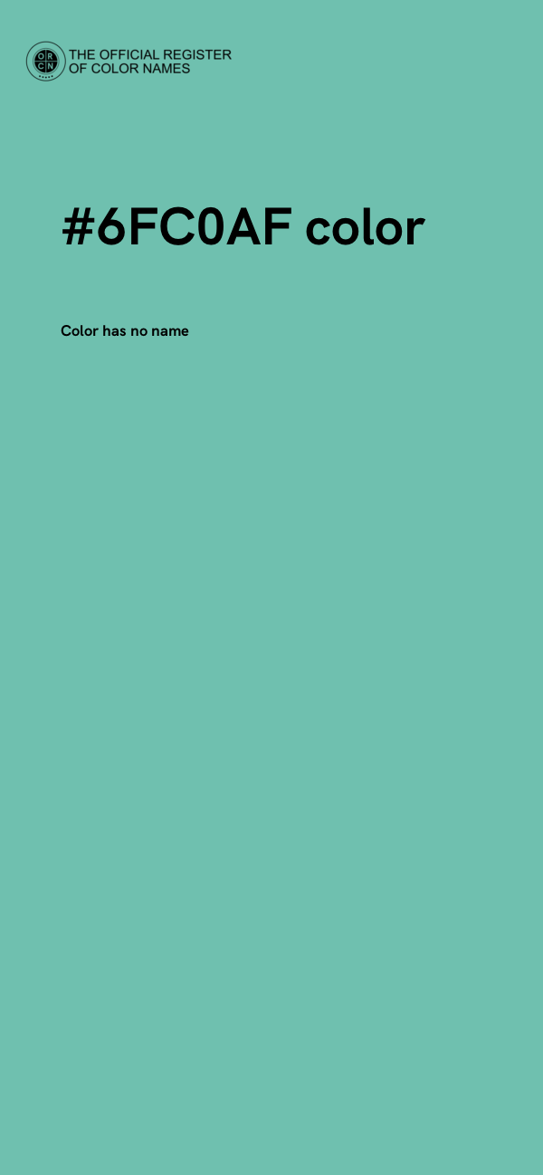 #6FC0AF color image