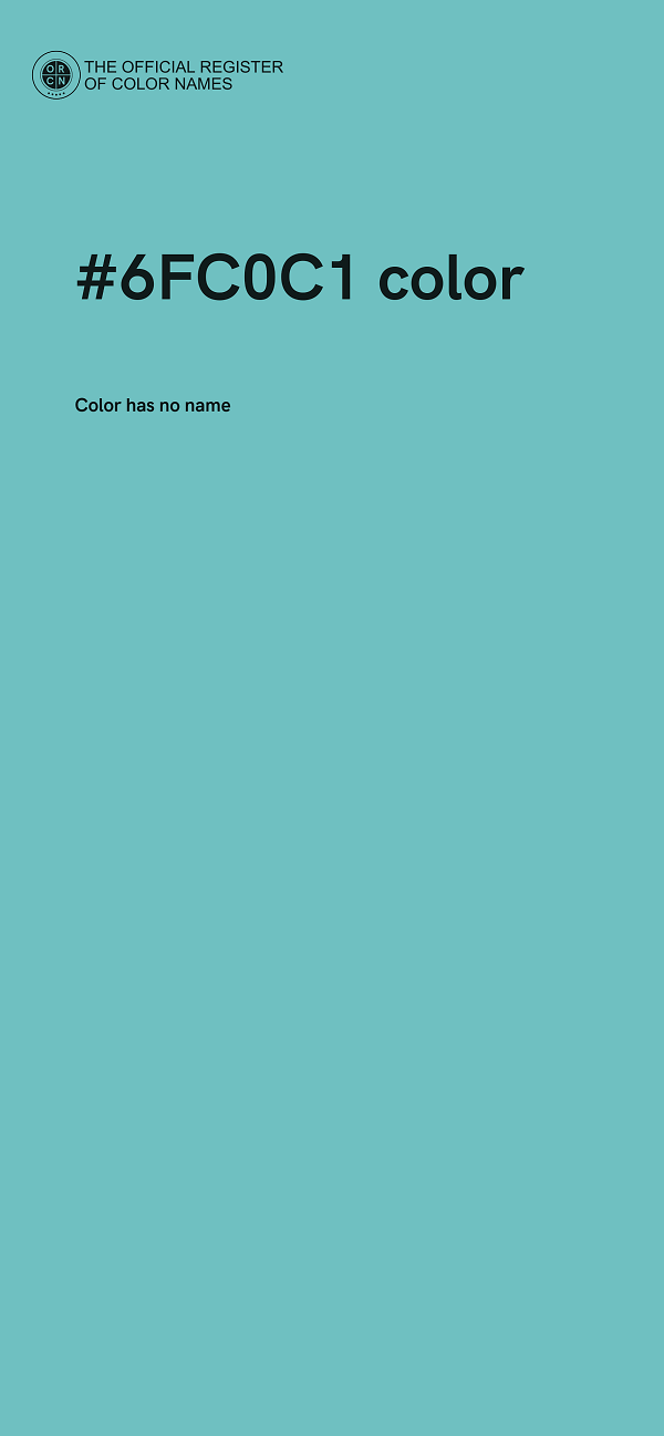 #6FC0C1 color image