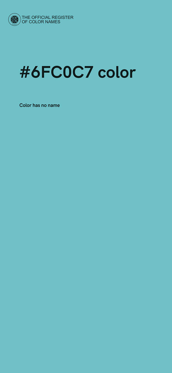 #6FC0C7 color image