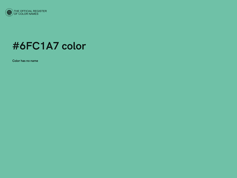 #6FC1A7 color image