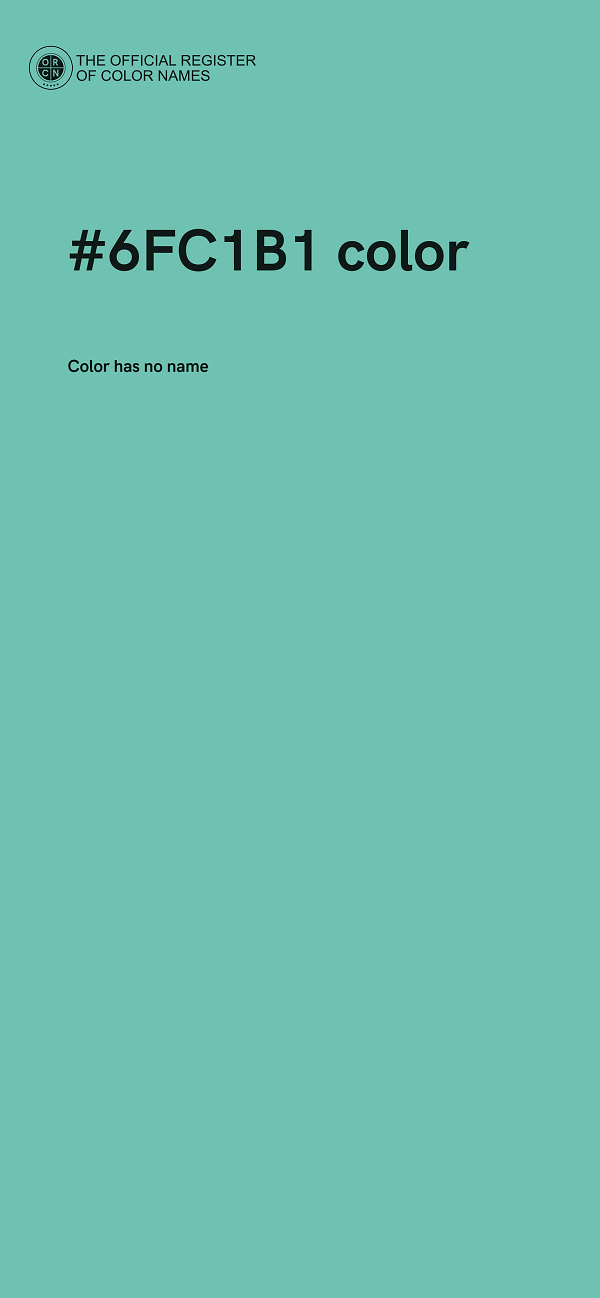 #6FC1B1 color image
