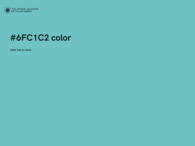 #6FC1C2 color image