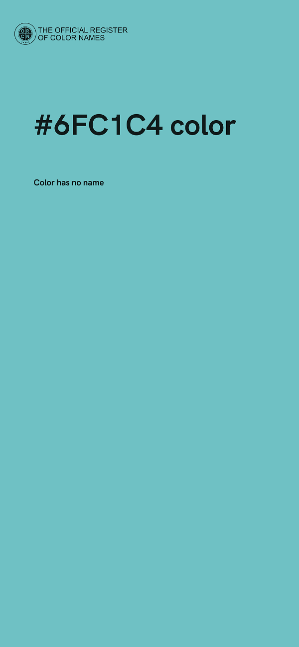 #6FC1C4 color image