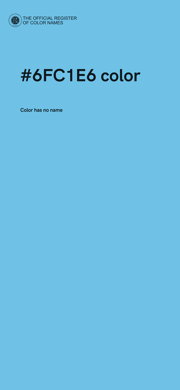 #6FC1E6 color image