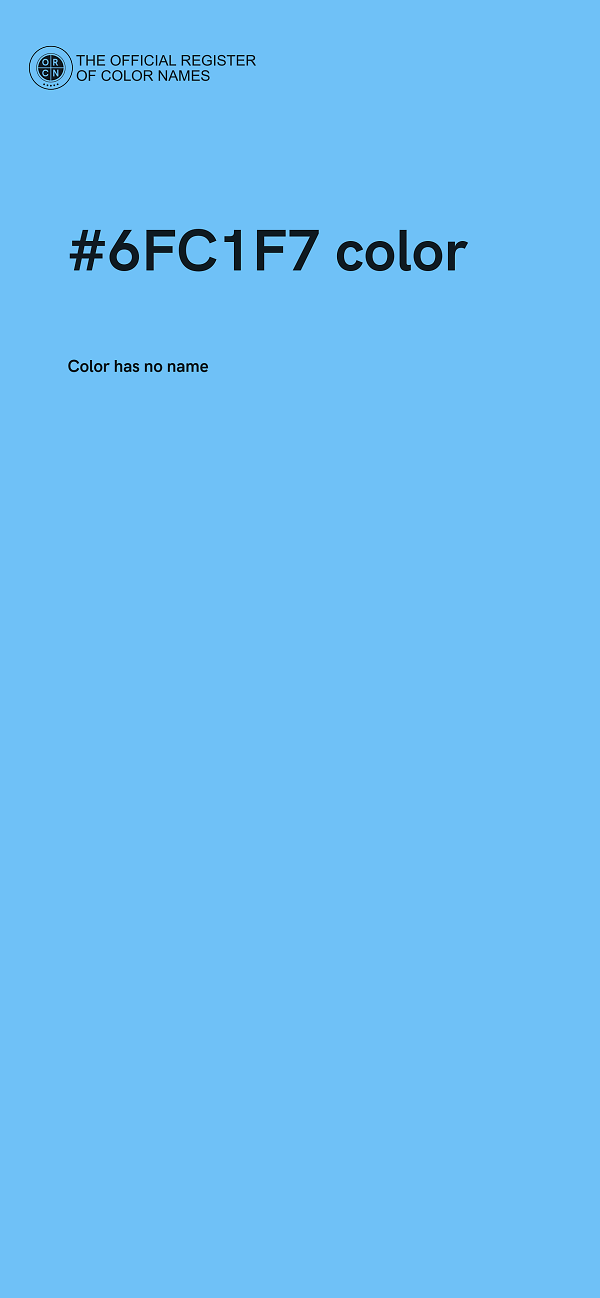 #6FC1F7 color image