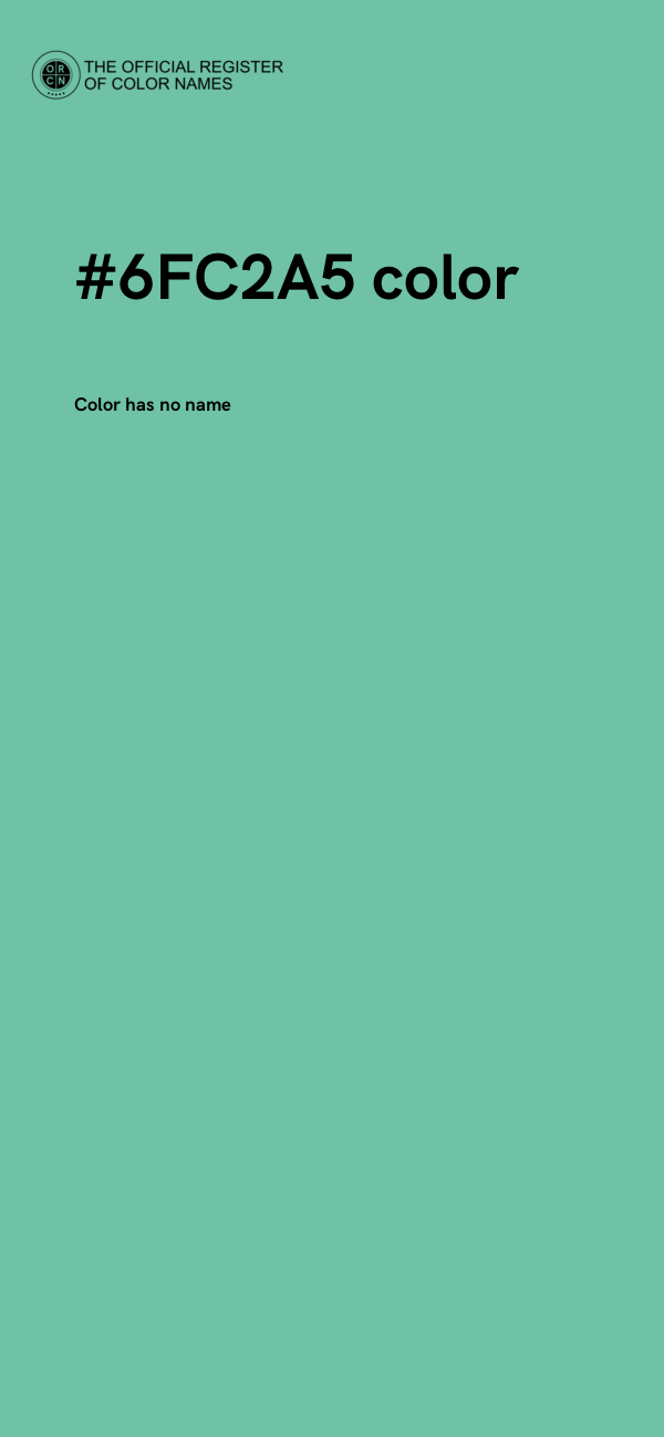 #6FC2A5 color image