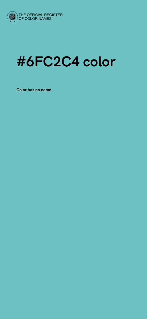 #6FC2C4 color image