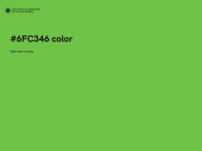 #6FC346 color image