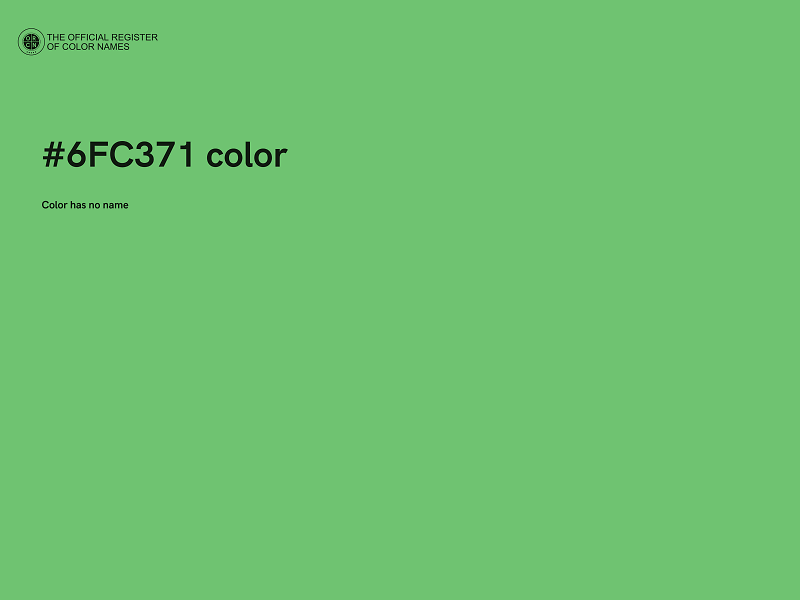 #6FC371 color image