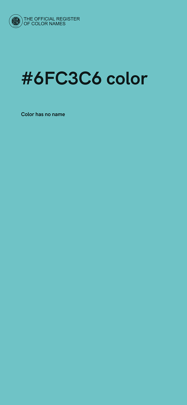 #6FC3C6 color image