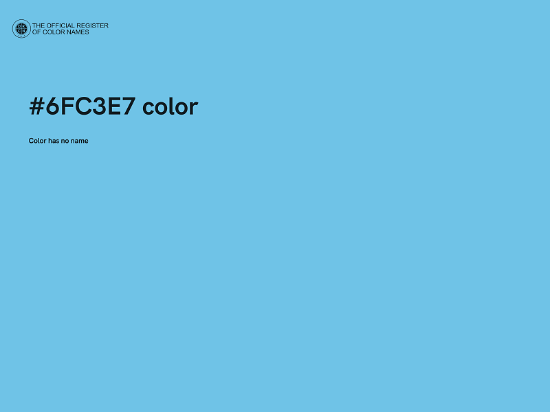 #6FC3E7 color image