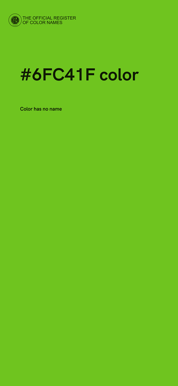 #6FC41F color image