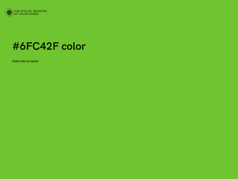 #6FC42F color image