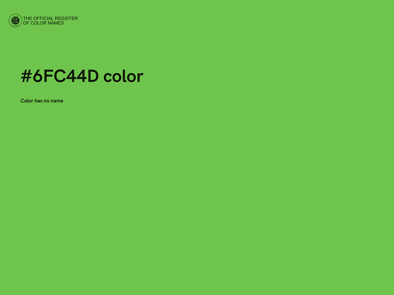 #6FC44D color image