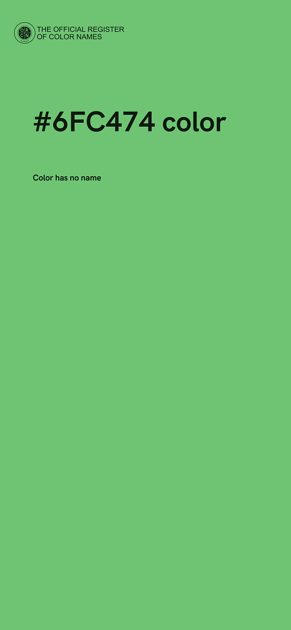 #6FC474 color image