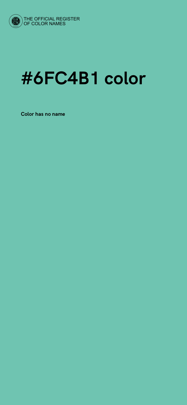 #6FC4B1 color image