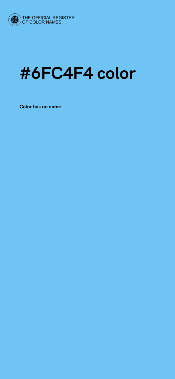 #6FC4F4 color image