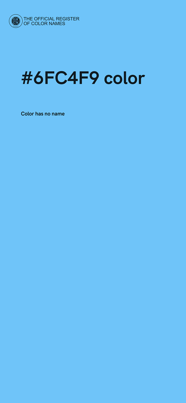 #6FC4F9 color image