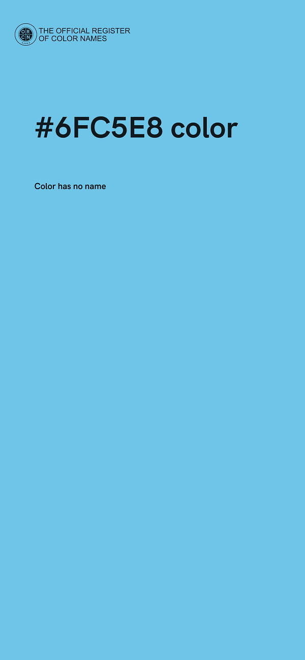 #6FC5E8 color image