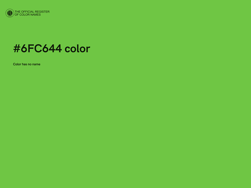 #6FC644 color image