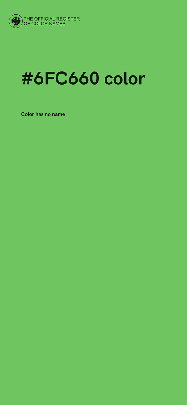 #6FC660 color image