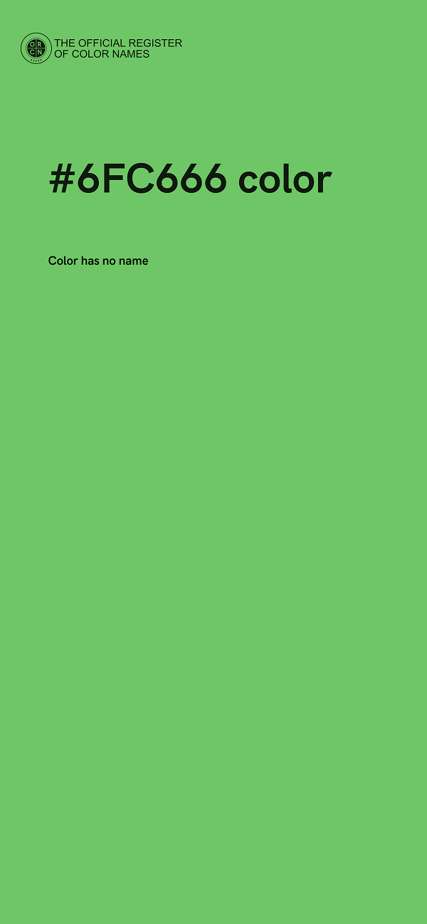 #6FC666 color image