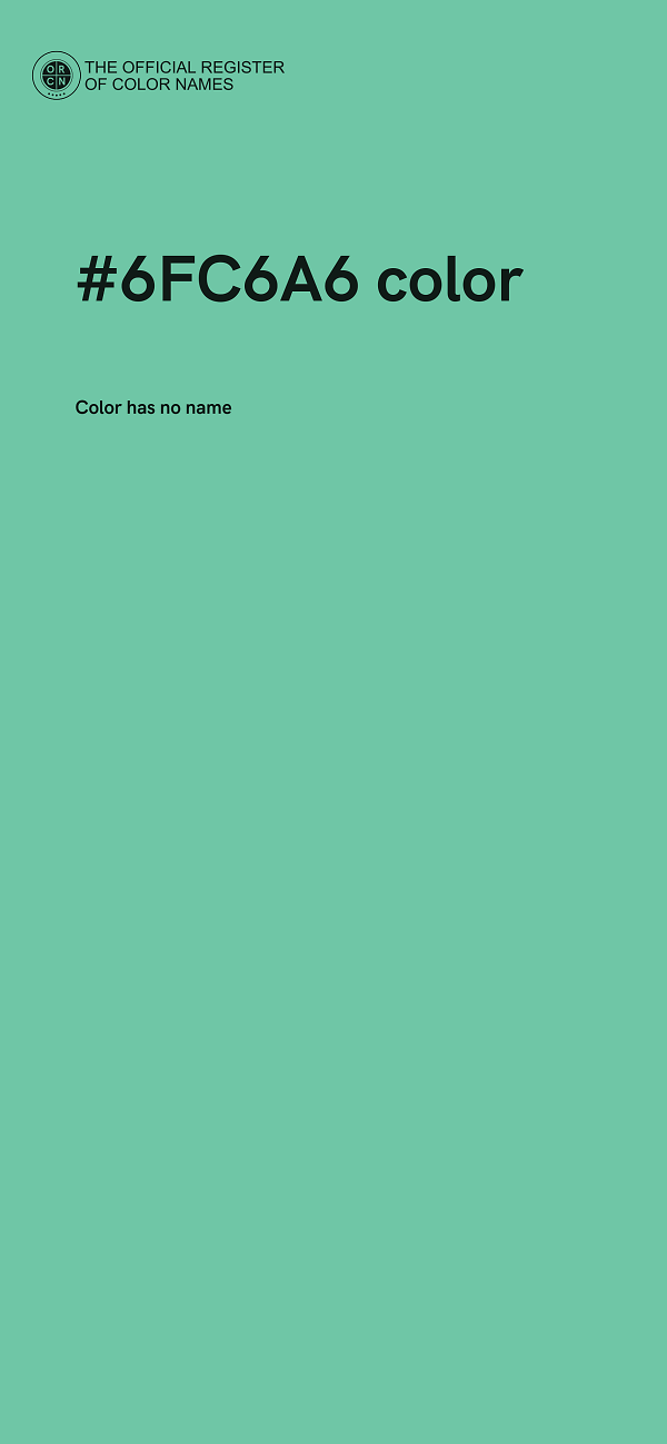 #6FC6A6 color image