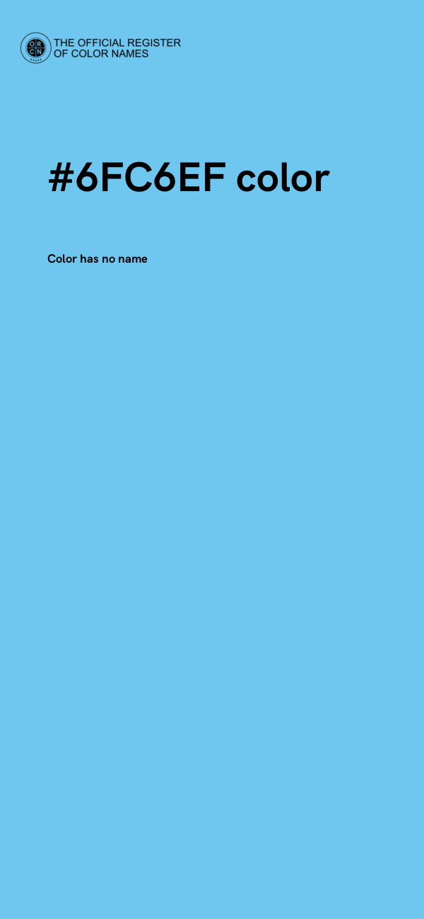 #6FC6EF color image