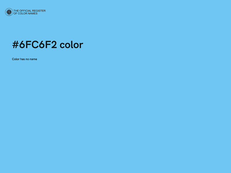 #6FC6F2 color image