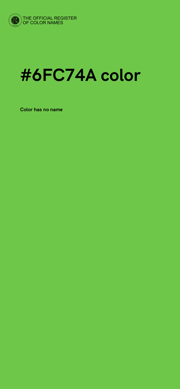 #6FC74A color image