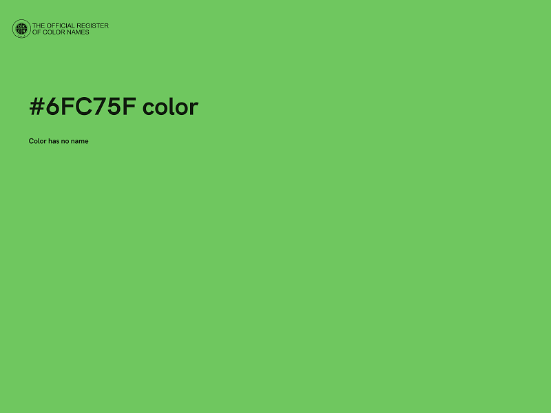 #6FC75F color image