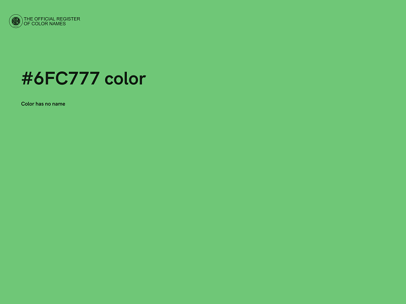 #6FC777 color image