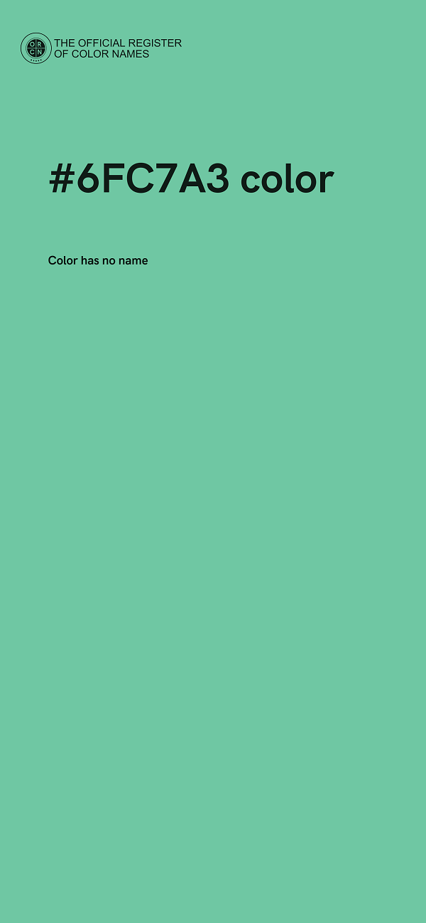 #6FC7A3 color image