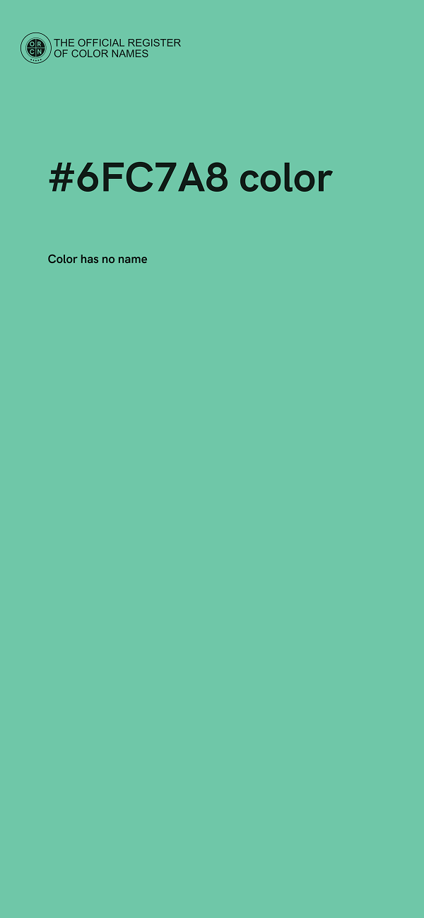 #6FC7A8 color image