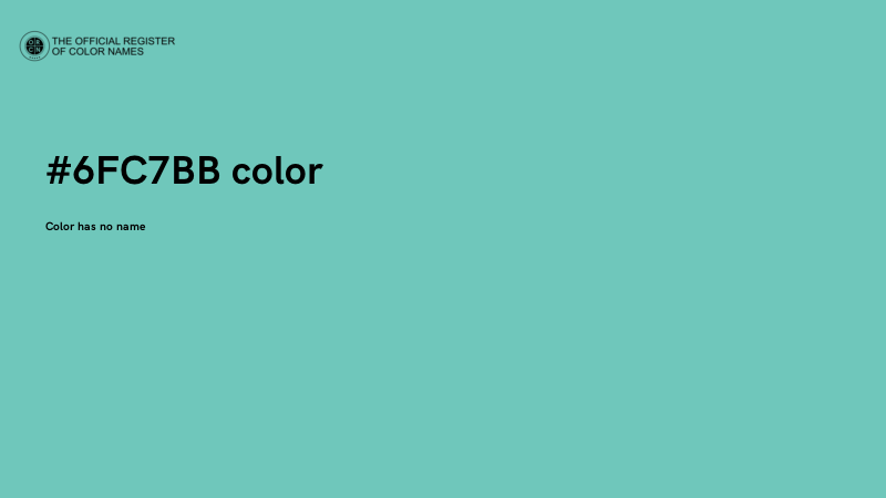 #6FC7BB color image