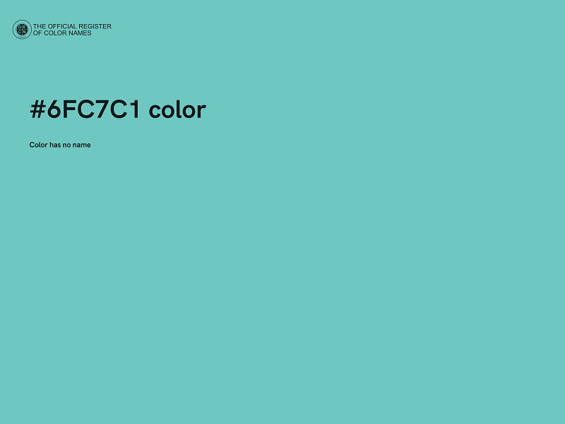 #6FC7C1 color image