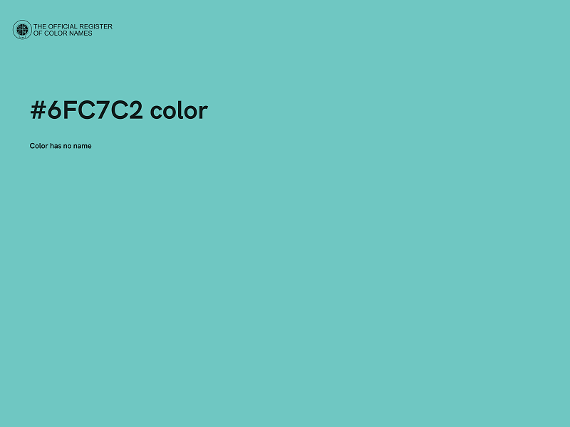 #6FC7C2 color image