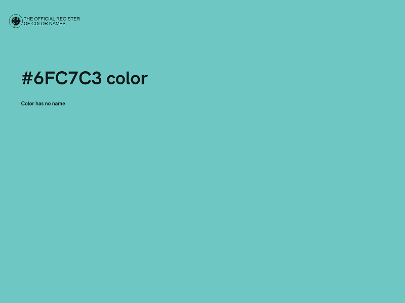 #6FC7C3 color image