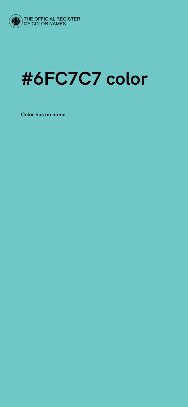#6FC7C7 color image