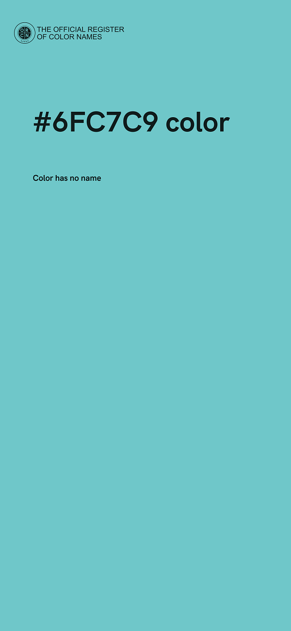 #6FC7C9 color image