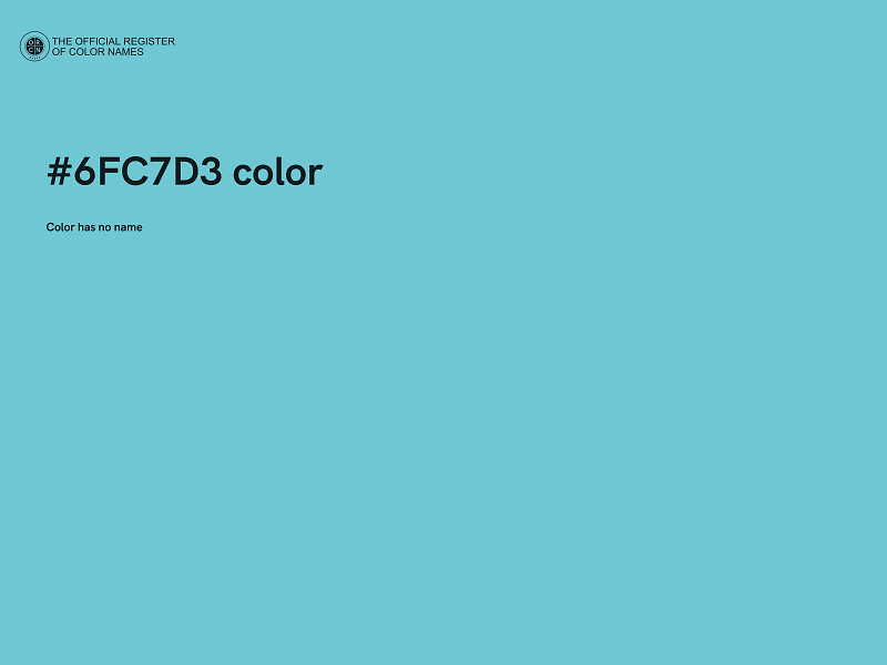 #6FC7D3 color image