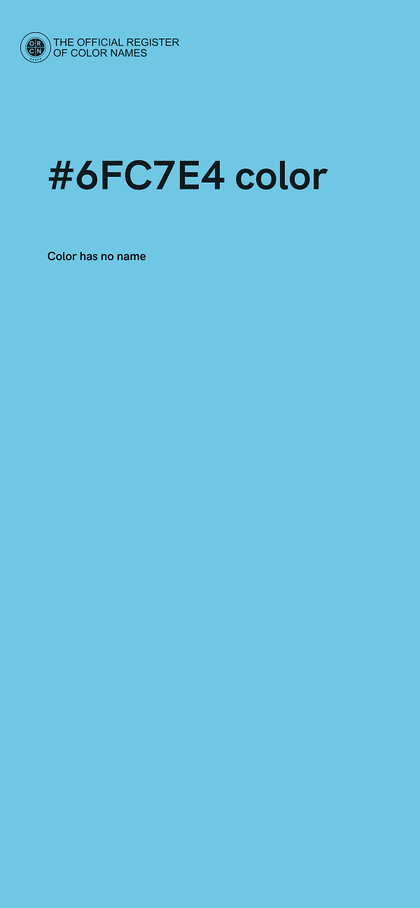 #6FC7E4 color image