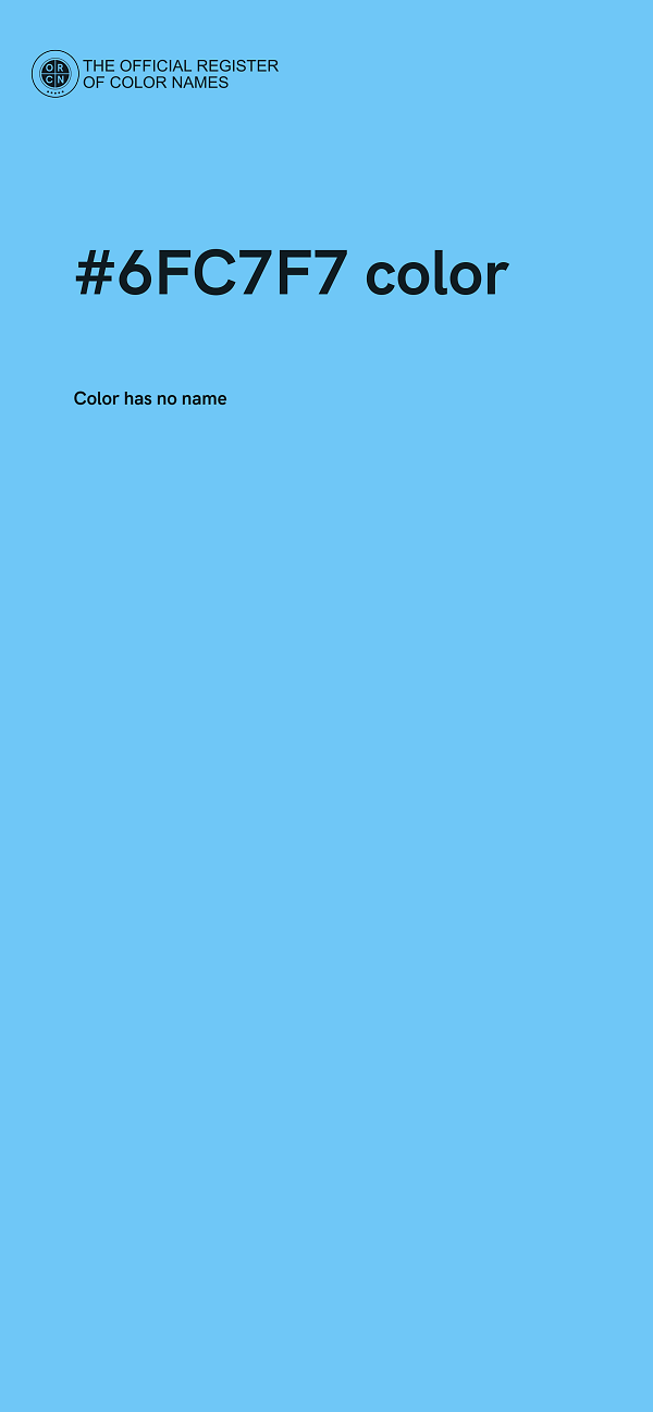 #6FC7F7 color image