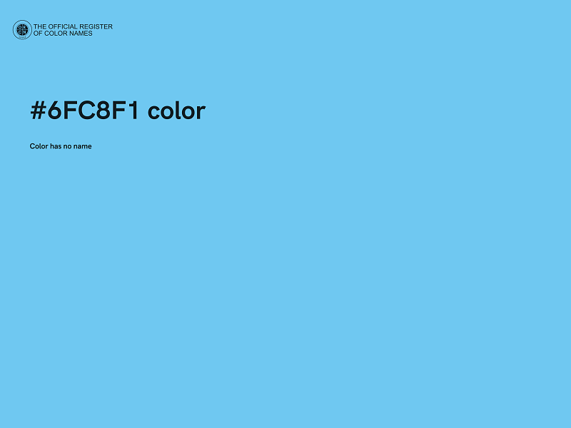 #6FC8F1 color image