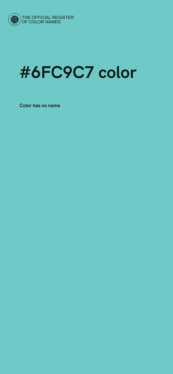 #6FC9C7 color image