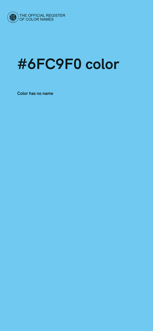 #6FC9F0 color image