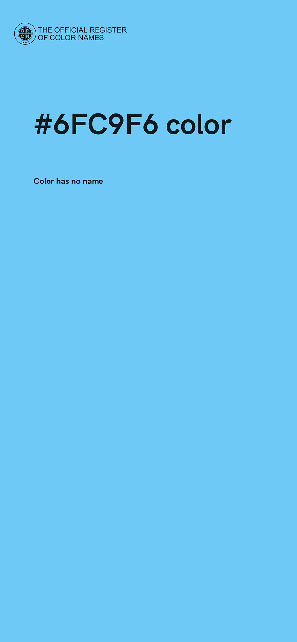 #6FC9F6 color image